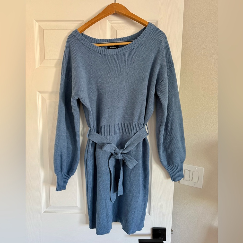 VICI Lorene Tie Waist Mini Sweater Dress - Picture 3 of 9